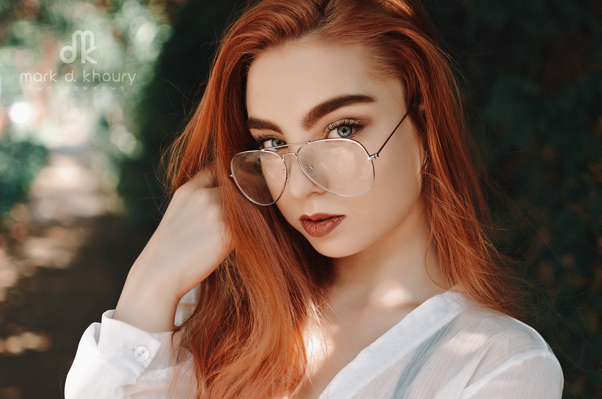 Outdoor sunset portrait photography by Mark D Khoury